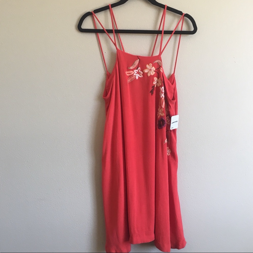 Free People Flower Fields Embroidered Swing Dress
